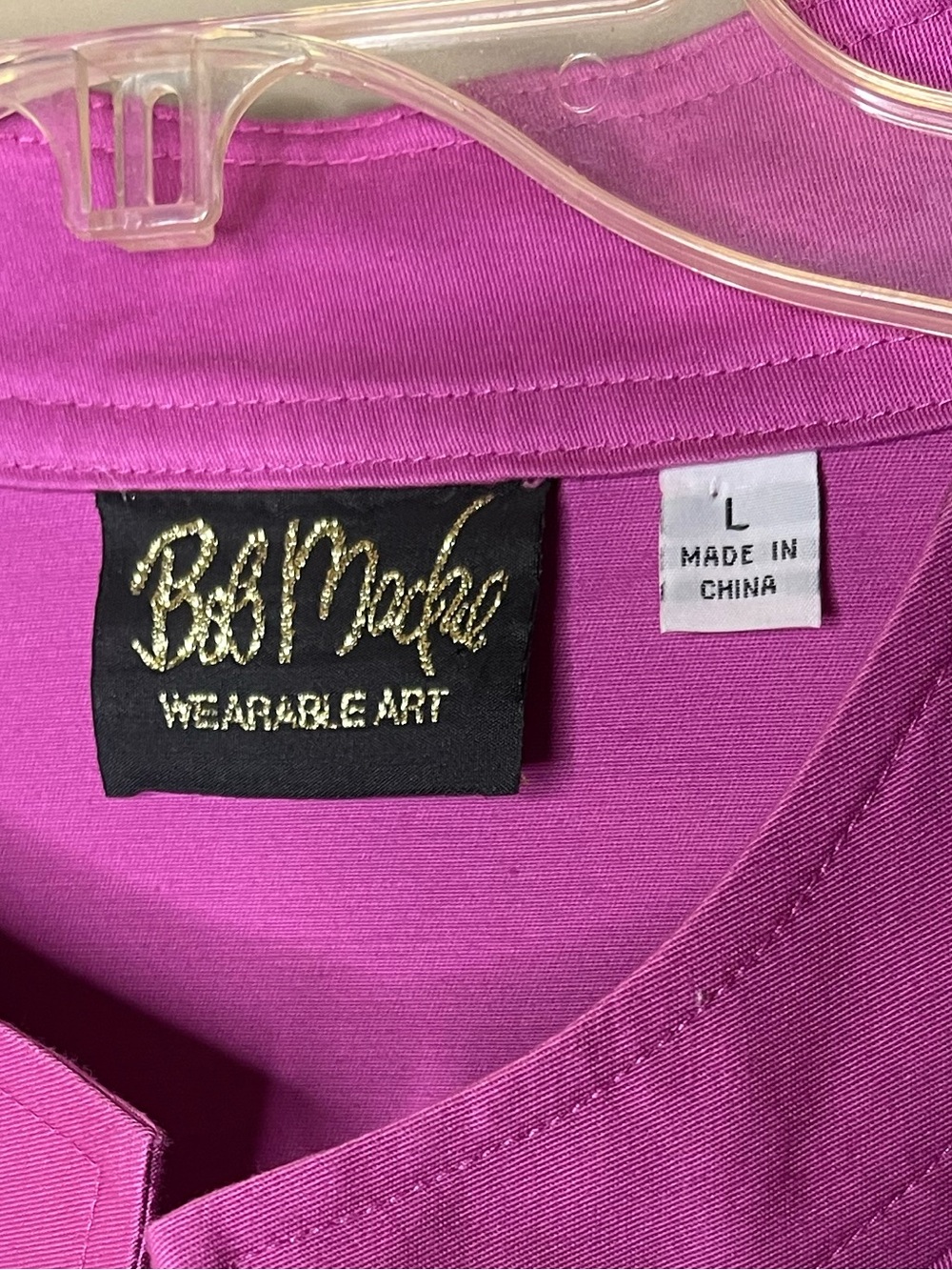 Bob Mackie Wearable Art Hot Pink Grommet Zip Jacket Sz L - Picture 3 of 4